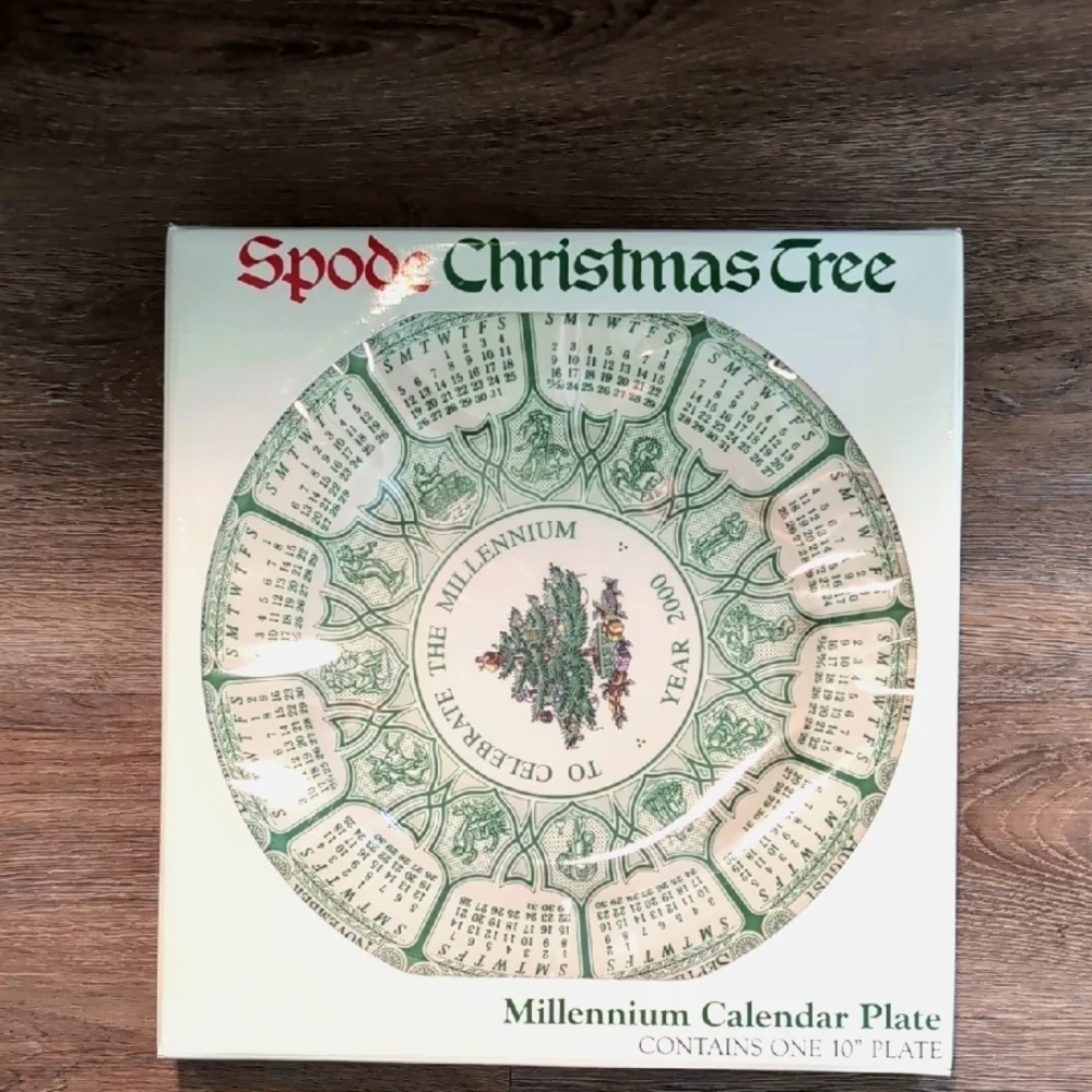 Genuine Spode Christmas Tree China Millennium 2000 Calendar 10